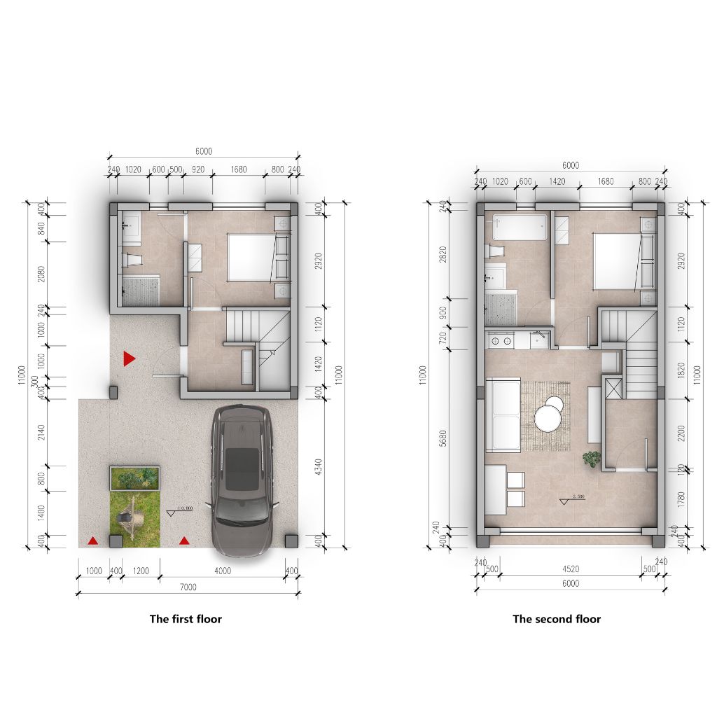 First & second floor