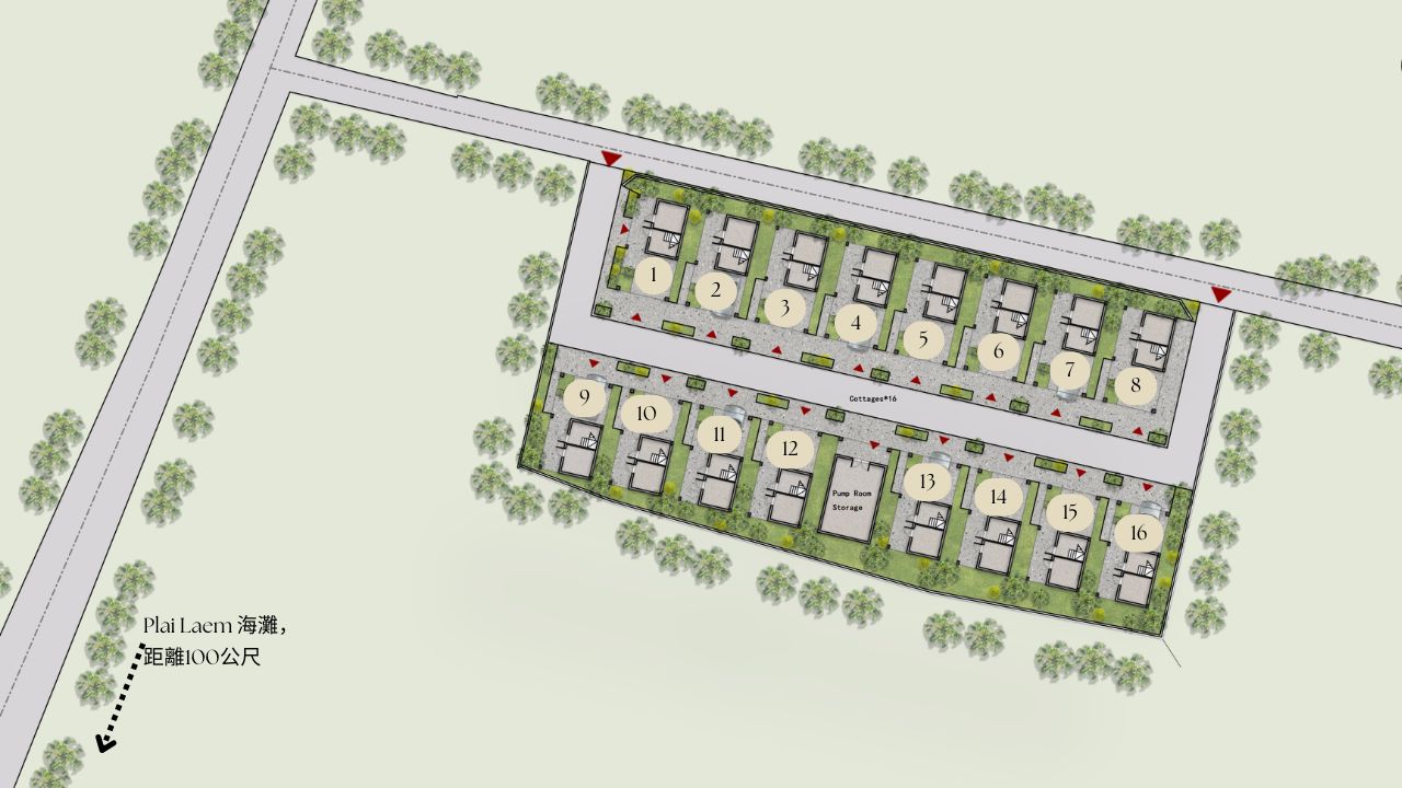 Site master plan — 16 villas