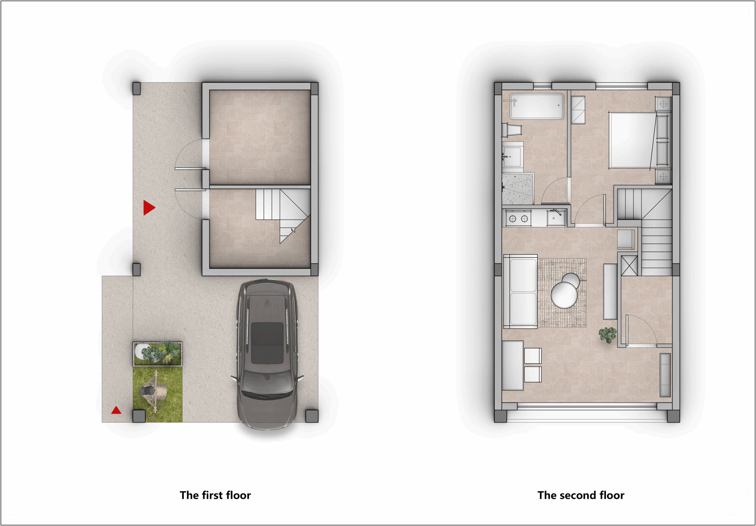 Villa floor plan — dimensions